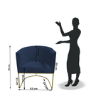Ver imagem 6 de Kit 04 Poltronas Paola Sued Azul Marinho - D'Classe Decor