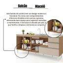 Ver mais imagens de Balcão Gabinete Pia 1,80m Maceió Bymadero Amêndoa / Off White – 4 Portas 2 Gavetas + 1 Gavetão