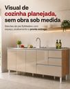 Ver imagem 4 de Balcão Gabinete Pia 1,80m Maceió Bymadero Amêndoa / Off White – 4 Portas 2 Gavetas + 1 Gavetão