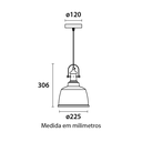Ver imagem 2 de Pendente Vintage Soho Blumenau E27 Bivolt 60w