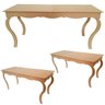 Trio de Mesas Provençal Luis XV Festa MDF Cru 1 Alta 2 Baixas - 4