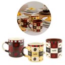 Ver imagem 5 de Conjunto 3 Mini Canecas Cerâmica Decorada Pilão 110ml para Café - Tuut
