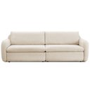 Ver imagem 3 de Sofá 3 Lugares Orgânico Sala de Estar Living 256cm Eliot F04 Linho Tramado Creme - Lyam Decor