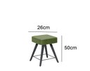 Ver imagem 3 de Kit com 6 Banco Rio com 4 Pés Palito na Cor Preto - Sintético Verde