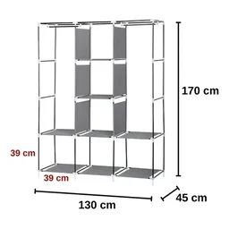 Guarda Roupa Dobrável Armario para Organizador de Roupa - 4