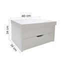 Ver imagem 4 de Porta Maquiagem Caixa Organizadora Com Espelho Branco Laca