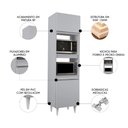 Ver imagem 3 de Paneleiro Cozinha Torre Quente 56cm Colorado Cinza Claro - Lumil