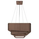 Ver imagem 1 de Pendente Trinity Quadrado 50cm - 3 Luzes Adrilustres Imbuia