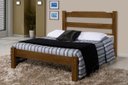 Ver imagem 1 de Cama de Casal Veneza de Madeira Maciça Tauari - Cor Imbuia