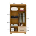Ver imagem 3 de Roupeiro 100cm 4 Portas 2 Gavetas - Ssx Multicoisas