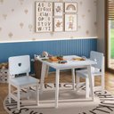 Ver imagem 4 de Mesa Infantil em Madeira Maciça Sofia Azul