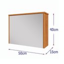 Ver imagem 6 de Gabinete de Banheiro Lotus Movelove 2 Portas com Espelheira Jequitiba/off White