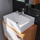 Ver imagem 3 de Gabinete de Banheiro Lotus Movelove 2 Portas com Espelheira Jequitiba/off White