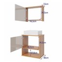 Ver imagem 4 de Gabinete de Banheiro Lotus Movelove 2 Portas com Espelheira Jequitiba/off White