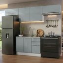 Ver imagem 1 de Armário de Cozinha Completa 280 Cm Branco/cinza Lux Madesa 02