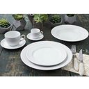 Ver imagem 3 de Prato Fundo Redondo 23,5cm Porcelana Relevo Chevron Germer Branco Mesa Posta