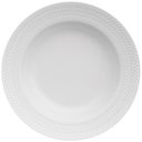 Ver imagem 1 de Prato Fundo Redondo 23,5cm Porcelana Relevo Chevron Germer Branco Mesa Posta