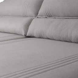 Sofá Retrátil Reclinável 2,30m Nivus Cinza c/ Molas Ensacadas - King House - 8