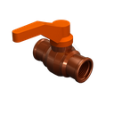 Ver imagem 1 de Registro de Esfera Rosca com Alavanca Pvc Predial Bitola 1/2'' Sistema V.a.r Marrom Durín