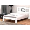 Cama Queen Size Atenas de Madeira Maciça Angelim Pedra Tauari Branco Preto - 1