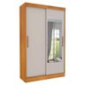Guarda Roupa Solteiro com Espelho 2 Portas Firenze Tcil Cinamomo Off - 1