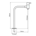 Ver imagem 2 de Torneira Em Inox Escovado Bica Media Mesa 1/4 Volta