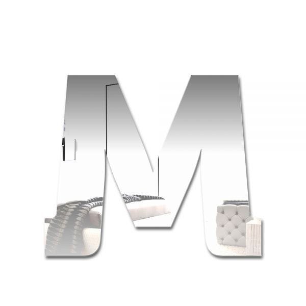 Letra Decorativa M em Acrílico Espelhado 30cm - 1
