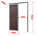 Ver imagem 2 de Porta de Correr Suspensa Veneziana Dir L.25 Mix Corten 210x90 Brimak