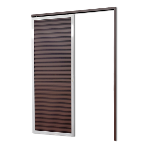 Porta de Correr Suspensa Veneziana Dir L.25 Mix Corten 210x90 Brimak