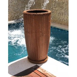 Vaso Coluna Fibra Sintética Indiana Alto Padrão 92cm Grande - 5