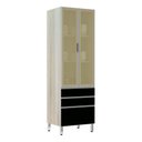Ver imagem 1 de Paneleiro 70Cm Vidro Bronze Lis Legno Crema Com Preto Tx