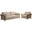 Ver imagem 1 de Conjunto Decorativo Poltrona e Sofá 222cm Market Linho Cru - Gran Belo