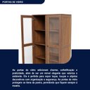 Ver imagem 6 de Cristaleira Madeira Maciça Pinus com Hdf Porta de Vidro Retrô Rattan Lisboa