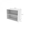 Conjunto Home Office com Escrivaninha, Estante Baixa e 3 Prateleiras Bramov - 3