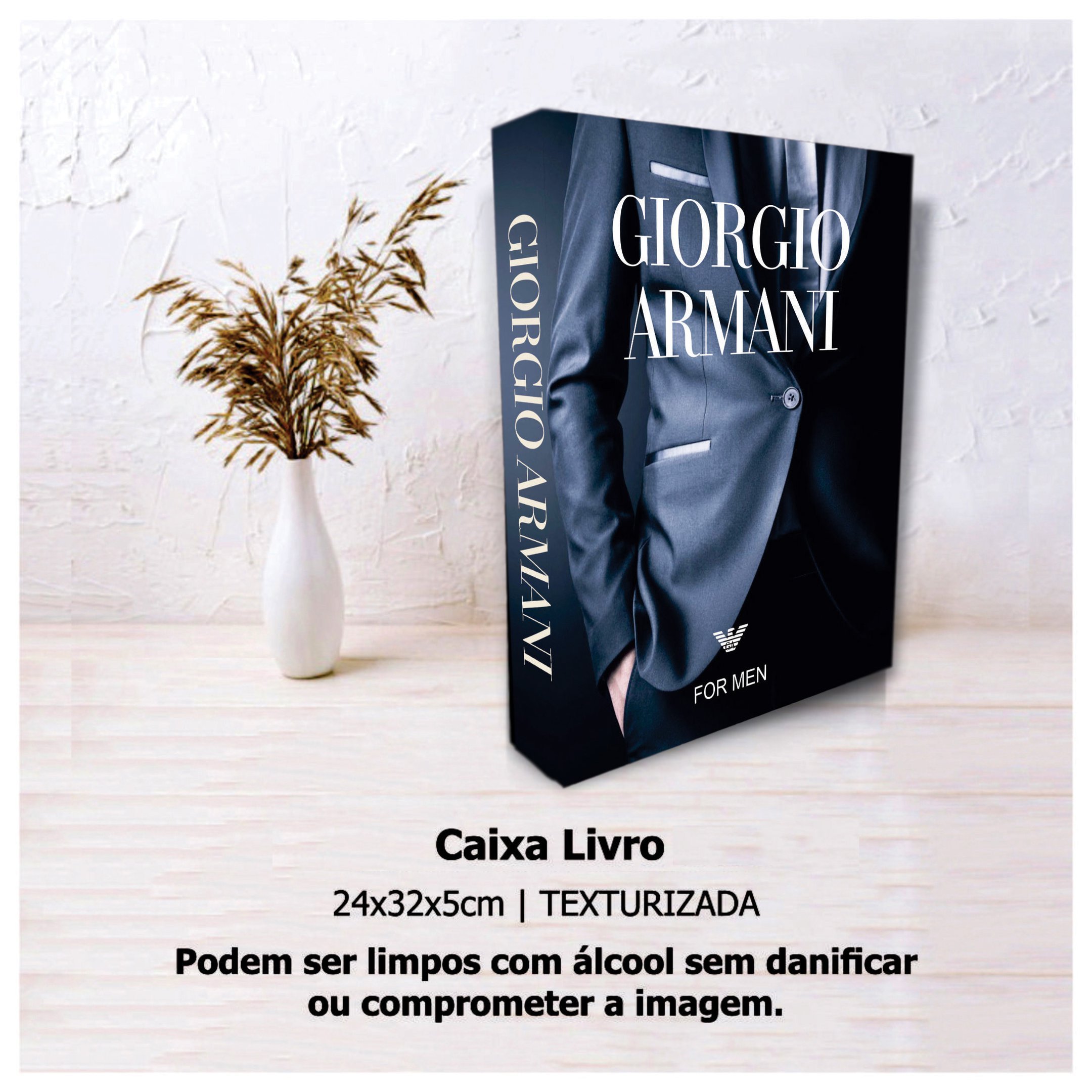 Caixas Livro Porta Objeto Decorativa Moda Armani/Valentino - 4