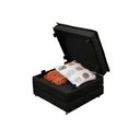 Ver imagem 7 de Puff Dobrável que Vira Colchão Cama Solteiro para Visitas Descanso Preto