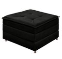 Ver imagem 5 de Puff Dobrável que Vira Colchão Cama Solteiro para Visitas Descanso Preto