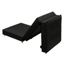 Ver imagem 5 de Puff Dobrável que Vira Colchão Cama Solteiro para Visitas Descanso Preto