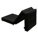 Ver imagem 6 de Puff Dobrável que Vira Colchão Cama Solteiro para Visitas Descanso Preto