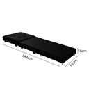 Ver imagem 4 de Puff Dobrável que Vira Colchão Cama Solteiro para Visitas Descanso Preto