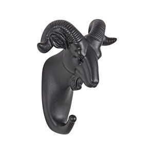 Gancho Parede Porta Chaves Cabideiro em Resina Unicornio:preto