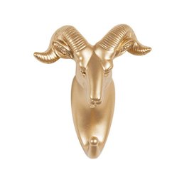 GANCHO PAREDE PORTA CHAVES CABIDEIRO EM RESINA UNICORNIO:Dourado - 2