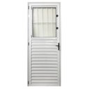 Ver imagem 1 de Porta de Giro Alumínio Branco Social c/Grade Veneziana 2V Maxx - 210x70 - Direita