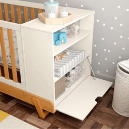 Berço Multifuncional Bkids Matic Off White/Freijó Eco Wood - 4 Berço Multifuncional Bkids Matic Off White/Freijó Eco Wood - 4