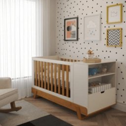 Berço Multifuncional Bkids Matic Off White/Freijó Eco Wood - 2 Berço Multifuncional Bkids Matic Off White/Freijó Eco Wood - 2