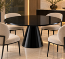 Ver imagem 1 de Mesa de Jantar Redonda 80cm em Laca Preta