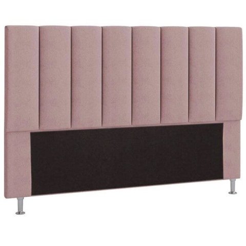 Cabeceira Casal Queen Estofada Sevilha 1,60m Suede Rosê