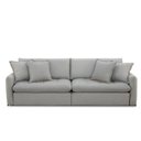 Ver imagem 7 de Sofá Cama Sala de Estar 210cm Reclinável Retrátil Pés de Aço Preto com Almofadas Caixa Zero Chady Li