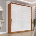 Ver imagem 1 de Guarda Roupa Solteiro com 2 Portas de Correr e 2 Gavetas 240826 Linha Porto Politorno Móveis
