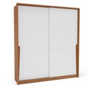 Ver imagem 3 de Guarda Roupa Solteiro com 2 Portas de Correr e 2 Gavetas 240826 Linha Porto Politorno Móveis